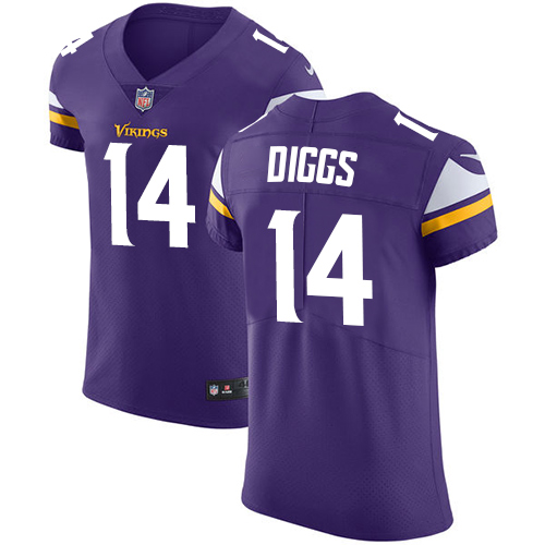 Nike Vikings #14 Stefon Diggs Purple Team Color Men's Stitched NFL Vapor Untouchable Elite Jersey - Click Image to Close